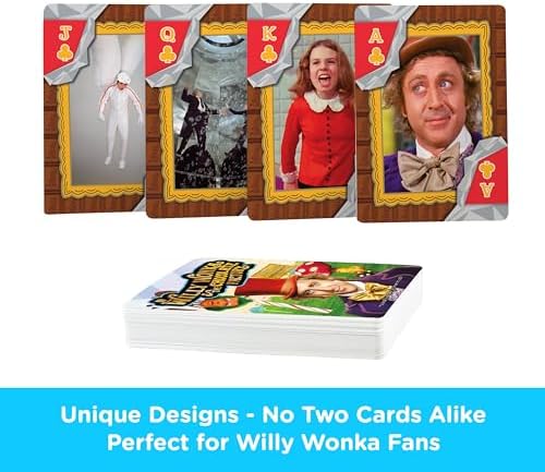 AQUARIUS Willy Wonka Oyun Kartları - Willy Wonka En Sevdiğiniz Kart Oyunları için Temalı Kart Destesi - Resmi  Willy Wonka Ürünleri ve Ürünleri