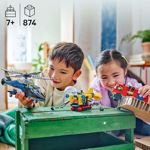 Alternative view of City, İtfaiye Kamyonu ve Denizaltı Karışımı 60462-7 Yaş ve Üzeri Çocuklar için Yaratıcı Oyuncak Yapım Seti, Doğum Günü Hediyesi (874 Parça)