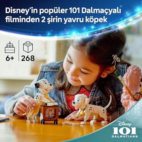Alternative view of ve 101 Dalmaçyalı Köpek Yavruları 43271-6 Yaş ve Üzeri Kız ve Erkek Çocuklar için 2 Dalmaçyalı Yavru Köpek Karakteri ve Kemik İçeren Oyuncak Yapım Seti (268 Parça)