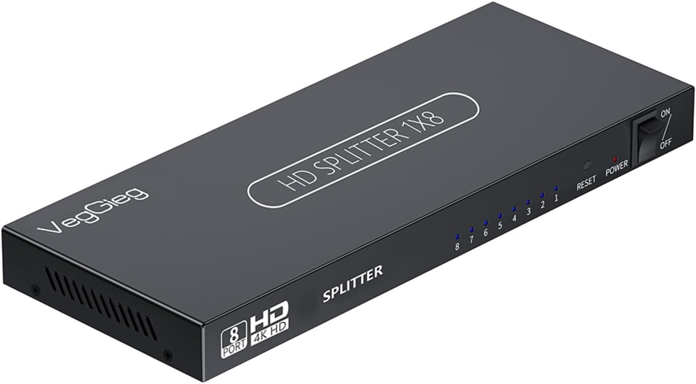 Alternative view of 1080P Full HD 1 Giriş 8 Çıkış HDMI Splitter Görüntü Ayırıcı Bölücü Adaptör