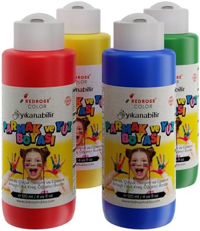 Ana Renkler Parmak Boyası 4'lü Set 4x120ml