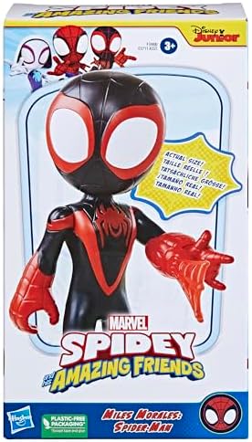 Spidey and His Amazing Büyük Boy Miles Morales: Spider-Man Figürü, 22,5 cm'lik Aksiyon Figürü, Okul Öncesi Oyuncakları - Görsel 3