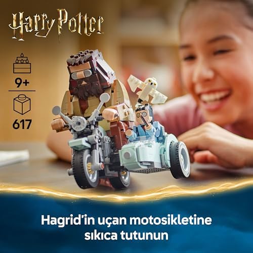 Hagrid ve ’nin Motosiklet Yolculuğu 76443-9 Yaş ve Üzeri Çocuklar ve Yetişkinler için Koleksiyonluk Yapım Seti, Doğum Günü Hediyesi (617 Parça)