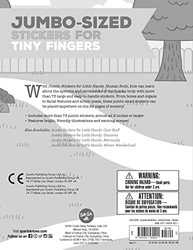 Alternative view of Jumbo Stickers for Little Hands: Human Body: Includes 75 Stickers: Volume 1