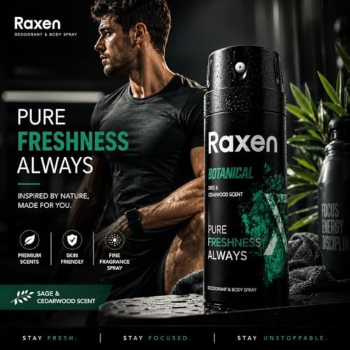 Alternative view of Raxen Erkek Deodorant Spreyi - Serisi - 150ml - Etkili Ter Kokusu Önleyici - Alüminyumsuz ve Leke Bırakmayan Formül - Gün Boyu Ferahlık Veren Erkek Vücut Spreyi
