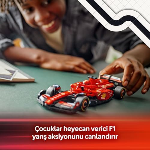 Alternative view of Ferrari SF-24 F1 Yarış Arabası 77242 – 10 Yaş ve Üzeri Kız ve Erkek Çocukları için Koleksiyonluk Sürücü Minifigürü İçeren Yapım Seti, Motor Hayranları için Model Kiti (275 Parça)