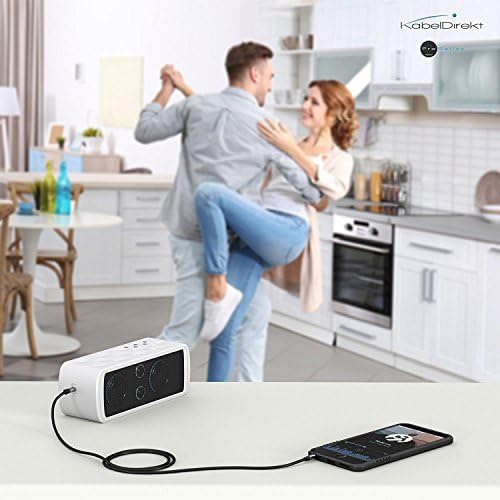 – Aux Kablosu, 3,5mm Jak Kablosu – 1,5m – Kırılmaya Dayanıklı Metal Fişler – 0,3-10m arasında mevcut (Ses/Kulaklık Kablosu/Aux Kablo, PC/Dizüstü Bilgisayar, Araba ve HiFi, siyah)