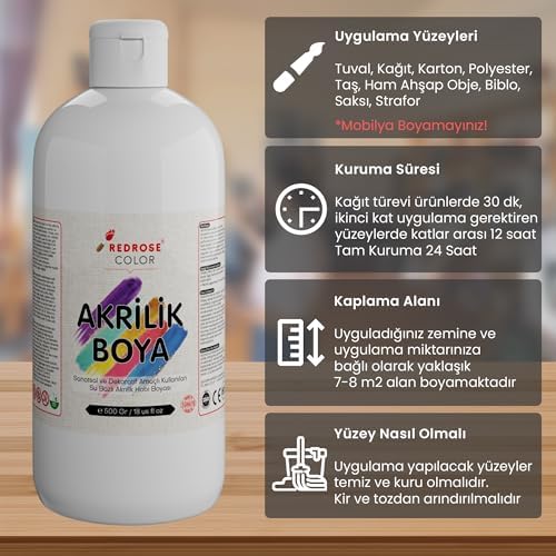 Alternative view of Açık Pembe Akrilik Boya 500 gr