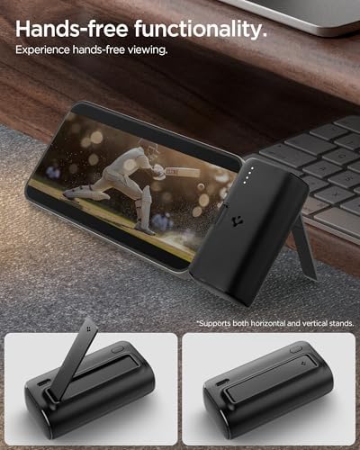 5000 mAh Ultra Mini 22.5W USB-C Giriş/Çıkış Hızlı Şarj 2 Portlu Tak-Çalıştır Standlı Powerbank/Entegre Type-C Portlu Stand Özellikli Taşınabilir Şarj Cihazı EA2205 - ABA09022 - Görsel 2