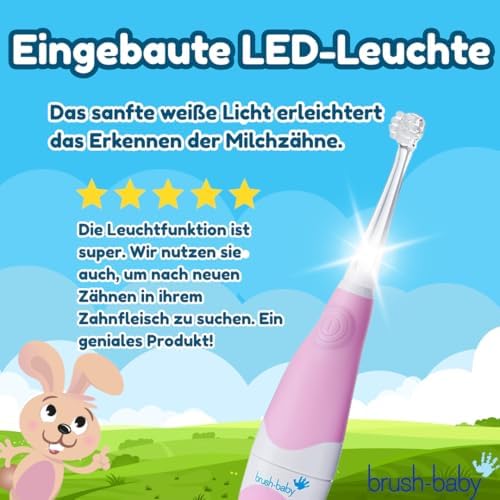 Alternative view of Baby Sonic Brush-Baby BabySonic Elektrikli Diş Fırçası, Pembe, 0-3 Yaş, Zamanlayıcılı