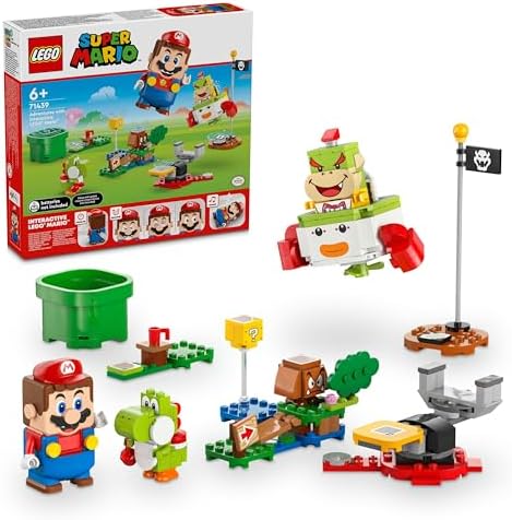 Alternative view of Super Mario İnteraktif Mario ile Maceralar 71439-6 Yaş ve Üzeri Kız ve Erkek Çocukları için Yoshi Oyuncağı ile Bowser Jr'ın Araba Seti, Oyun Severlere Doğum Günü Hediyesi Fikri (218 Parça)