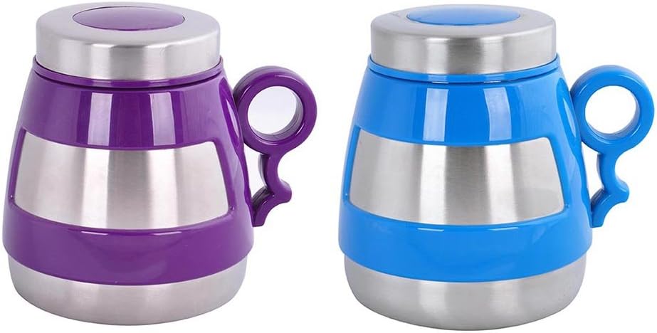 Alternative view of Andoutdoor AND431 İçi Dışı Çelik Plastik Desenli Kupa Mug, Mavi/Mor
