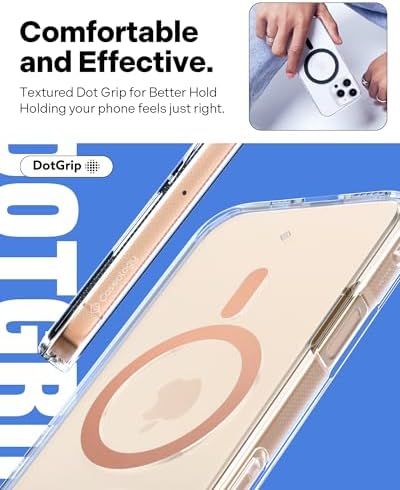 16 Pro ile Uyumlu ince MagSafe Kılıf Capella Mag Sararmaya Dayanıklı Hava Kanalı Teknolojisi™ Askeri Sınıf Koruma Clear Sepia Şeffaf Kapak - ACS08305
