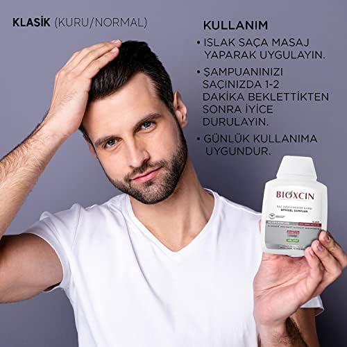 Klasik Bitkisel Kuru ve Normal Saçlar için 3x300 ml Saç Dökülmesine Karşı Şampuan - Görsel 3