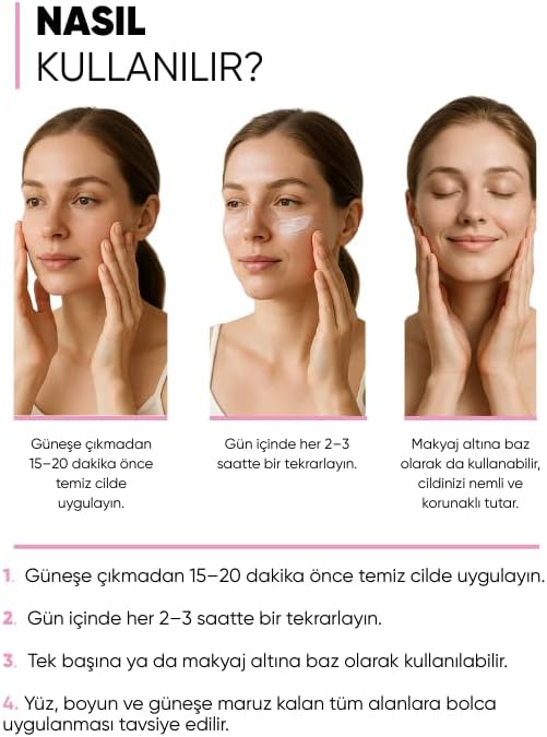 Mia Klinika SPF50+ Pink Tone Up Ton Eşitleyici Pembe Yüz Güneş Kremi - Görsel 3