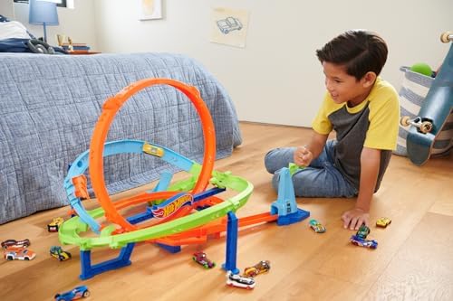 Alternative view of Bumerang Çemberli Yarış Pisti Bumerang Çemberli Yarış Pisti, 1:64 ölçekli oyuncak araba, kolayca saklanabilir HTK16
