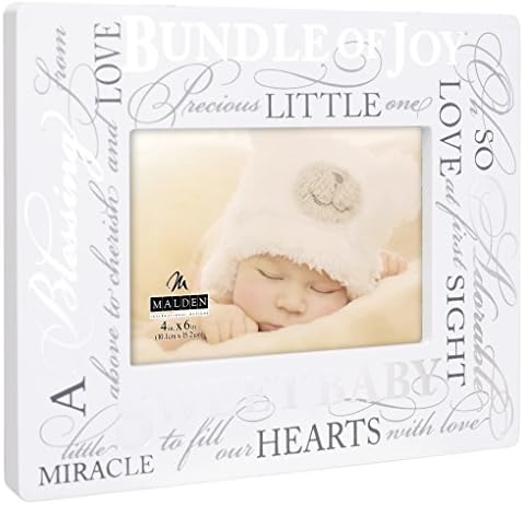 Malden International Schild Gümüş Designs 4 x 6 Sweet Baby, beyaz, 10,2 x 15,2 cm - Görsel 2