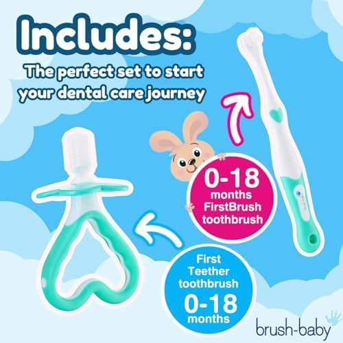 Alternative view of Baby Sonic Brush-Baby İlk Diş Fırçası ve Diş Kaşıyıcı Set, Bebeğinizin İlk Ağız Bakım Seti