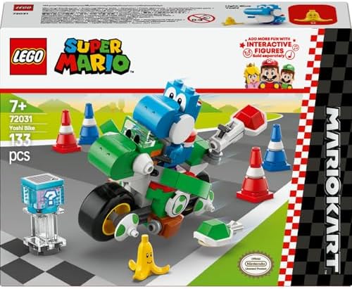 Alternative view of Super Mario: Mario Kart – Yoshi Bike 72031, 7 Yaş ve Üzeri Erkek ve Kız Çocukları ve Oyuncular için Yaratıcı Oyuncak Yapım Seti, Oyuncular İçin Doğum Günü Hediyesi (133 Parça)
