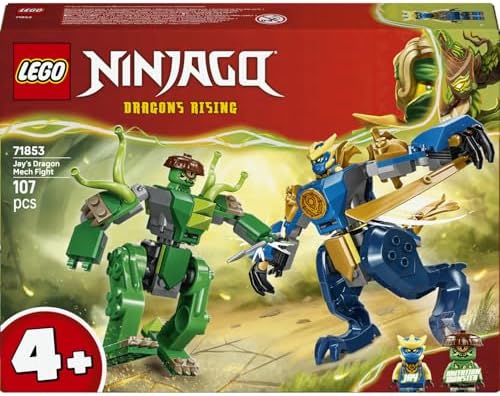 Alternative view of Jay’in Ejderha Robotu Savaşı 71853-4 Yaş ve Üzeri Kız ve Erkek Çocuklar için 2 ve 2 Minifigür İçeren Yaratıcı Oyuncak Yapım Seti, Çocuklar için Eğlenceli Hediye Fikri (107 Parça)