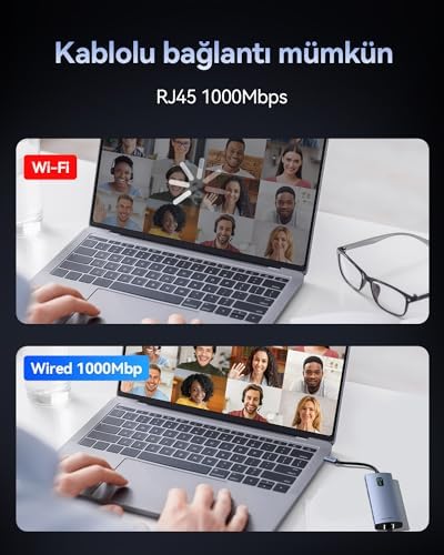 11 Portlu 4K 30Hz HDMI Gigabit Ethernet SD TF Kart Okuyuculu 3.5mm USB Hub Çoklayıcı