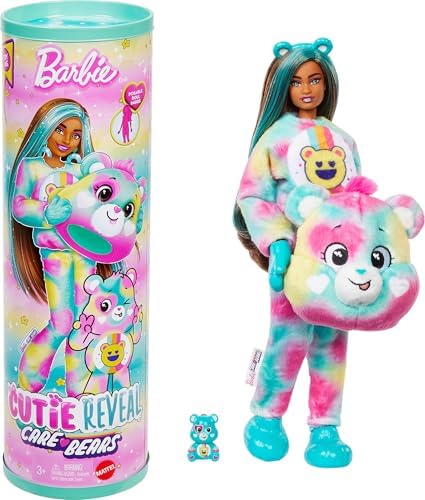 Cutie Reveal Sevimli Ayıcıklar bebek ve aksesuarları, Mutlu Ayıcık, renk değişimi ve mini ayıcık dahil 10 sürpriz içeren 2. seri, JFV62