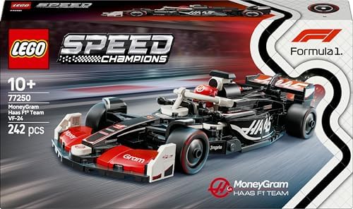 MoneyGram Haas F1 VF-24 Yarış Arabası 77250 – 10 Yaş ve Üzeri Kız ve Erkek Çocukları ile Motorseverler için Sürücü Minifigür İçeren Yapım ve Sergileme Seti (263 Parça)