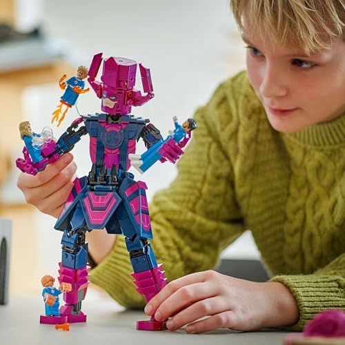 ǀ Fantastik Dörtlü, Galactus Yapım Figürüne Karşı 76316-9 Yaş ve Üzeri Çocuklara Süper Kahraman Minifigürü İçeren Yapım Seti, Doğum Günü Hediyesi Fikri (427 Parça) - Görsel 3