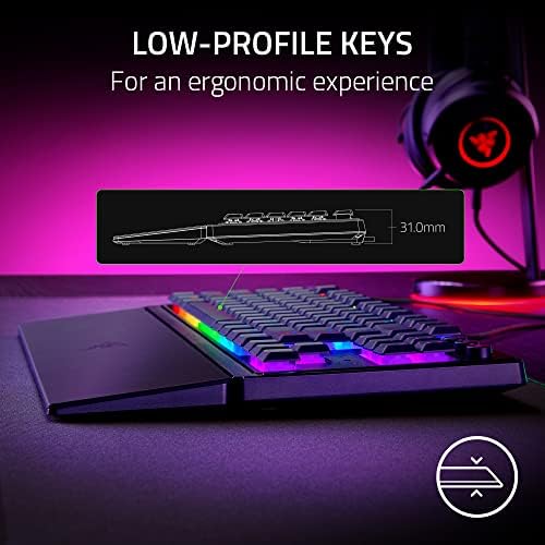 Alternative view of Ornata V3 Tenkeyless - Kompakt Düşük Profil Oyun Klavyesi (Meka-Membran Anahtarlar, Özel Medya Tuşları, Manyetik Yumuşak Dokunuşlu Bilek Desteği) TR Düzeni | Siyah