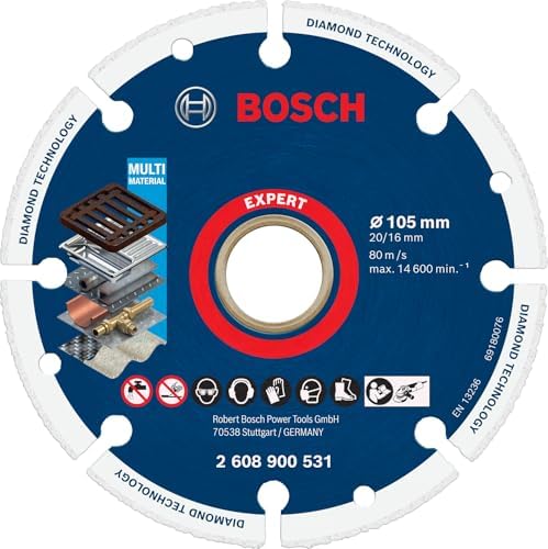 Professional 1x EXPERT Diamond Metal Wheel Kesici Diskler (Dökme demir, Paslanmaz çelik, Çelik, Demir içermeyen metalle, Ø 105 mm, Aksesuar Küçük Avuç Taşlama Makinesi, Mermer Kesici) - Görsel 2