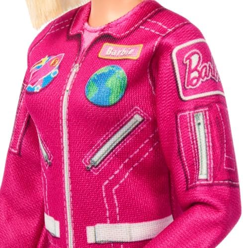 Çıkarılabilir pembe uzay kıyafeti, ayakkabıları ve kask aksesuarıyla Kariyer Bebekleri astronot bebek, 2026 yılının kariyeri, JKF77