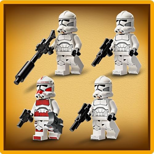 Klon Trooper ve Savaş Droidi Savaş Paketi Seti 75372 – 7 Yaş ve Üzeri Kız ve Erkek Çocuklar için 4 Minifigür ve 5 Droid İçeren Oyuncak Yapım Seti, Doğum Günü Hediyesi Fikri (215 Parça)