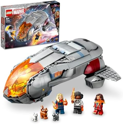 Hoopty 76232-8 Yaş ve Üzeri Kız ve Erkek Çocuklar için Süper Kahraman Hediyesi Fikri, Uzay Gemisi ve 3 Minifigür İçeren Eğlenceli Dekoratif Yaratıcı Oyuncak Yapım Seti (420 Parça) - Görsel 3