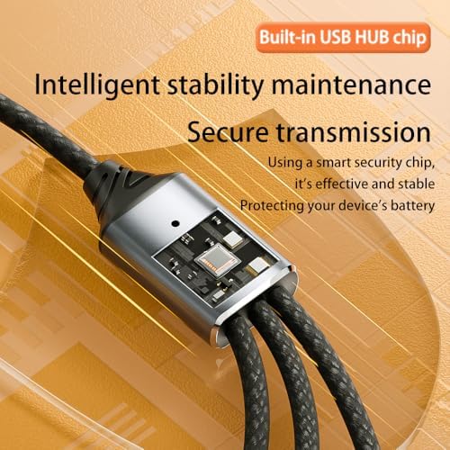 3'lü Type-C Çoklayıcı 25 Cm Hızlı Şarj ve 480 Mbps Veri Aktarımı 3CC