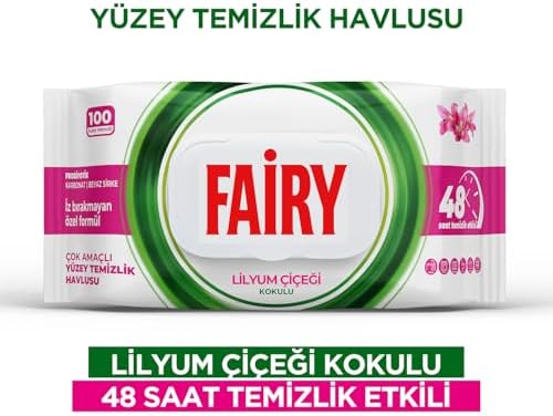 Alternative view of Çok Amaçlı Yüzey Temizlik Havlusu 100 Yaprak | Lilyum Çiçeği | Beyaz Sirke & Karbonat | 48 Saat Temizlik Etkili | İz Bırakmayan Formül