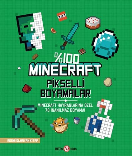 %100 Minecraft Pikselli Boyamalar - 70 İnanılmaz Boyama