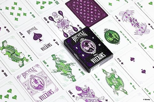 Villains Oyun Kartları – Yeşil veya Mor | Poker, kaykay, koleksiyoncular ve hayranları için