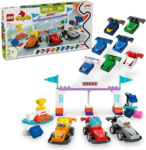 Town F1 Takımı Yarış Arabaları ve Sürücüler 10445-2 Yaş ve Üzeri Çocuklar İçin Eğitici ve Yaratıcı Oyuncak Yapım Seti (70 Parça) - Görsel 3