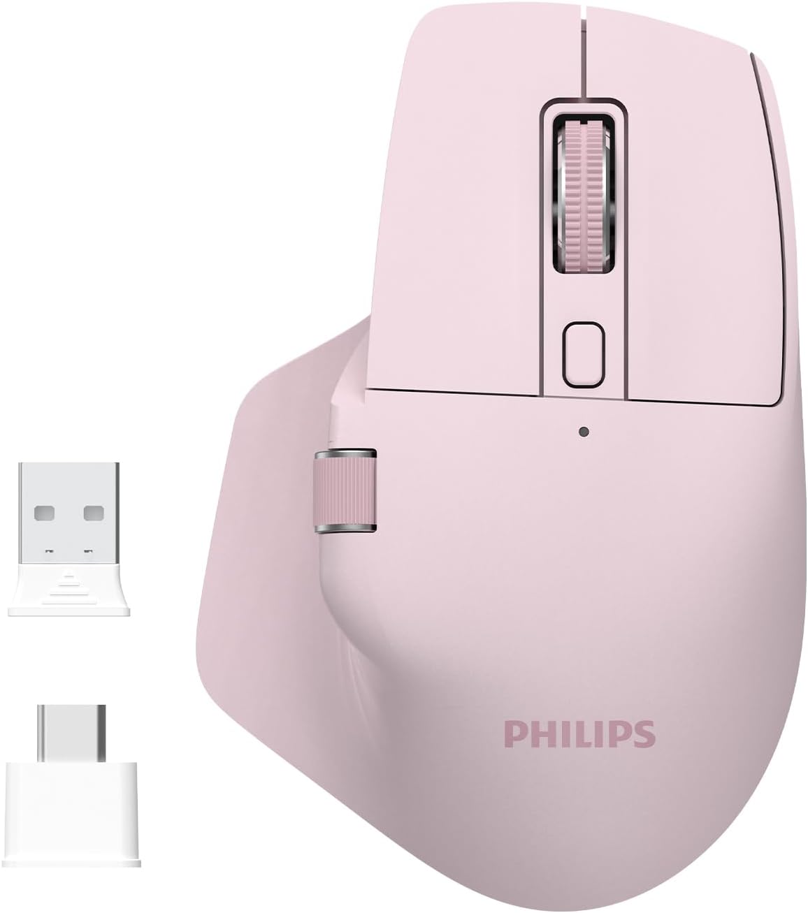 SPK7858 Bluetooth Kablosuz Çift Modlu 4000DPI 7 Tuşlu Optik Mouse Pembe - Görsel 2