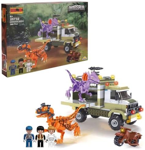Dinosaur Set Dinozorlar Ve Dinozor Taşıma Aracı 3 Figürlü 366 Parça
