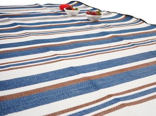 Wunjo Piknik Örtüsü 1.2X2M Mavi-Beyaz, Kamp Örtüsü, Plaj Örtüsü, Su Geçirmez, Katlanabilir, Piknik Örtüsü, Taşıma Saplı - Görsel 3