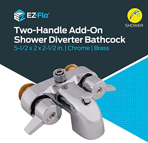 Ez-Flo 11129 Add-On Shower Diverter Bathcock Polished Chrome