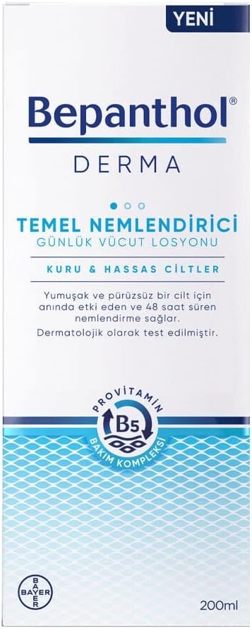 Temel Nemlendirici Günlük Vücut Losyonu 200 ml l Kuru ve Hassas Ciltler