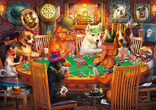 Kumarbaz Köpekler 500 Parça Puzzle - Görsel 2