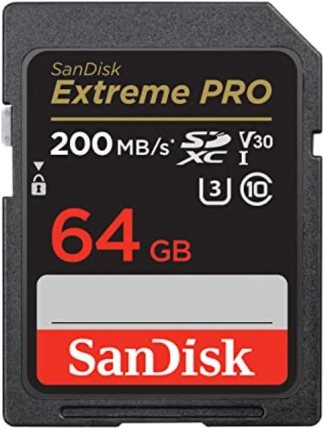 Extreme PRO SDXC UHS-I hafıza kartı 64 GB (V30, aktarım hızı 200 MB/sn, U3, 4K UHD videolar, QuickFlow teknolojisi, ısıya dayanıklı)