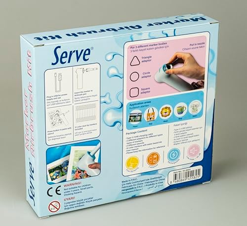 Alternative view of SERVE AIRBRUSH KIT 12 KEÇELİ KALEM İLE BİRLİKTE