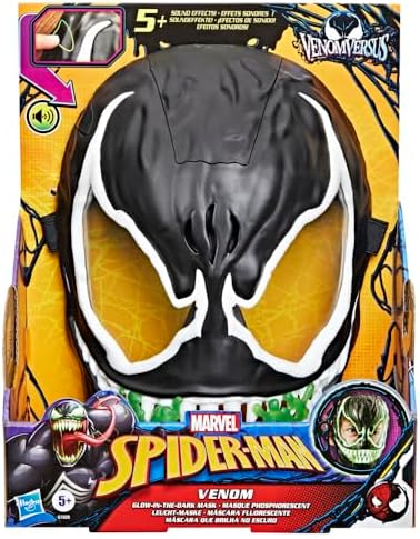 Spider-Man VenomVersus Venom Karanlıkta Parlayan Maske, Süper Kahraman Oyuncakları - İngilizce versiyonu