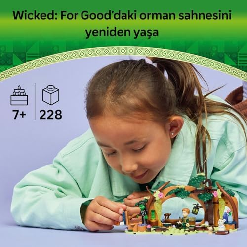 Wicked Elphaba’nın Sığınağı 75687-7 Yaş ve Üzeri Kız ve Erkek Çocuklar için İnşa Edilebilen SIğınak, 2 Mini Bebek ve 2 Orman Hayvanı Figürü İçeren Yaratıcı Oyuncak Yapım Seti (228 Parça)