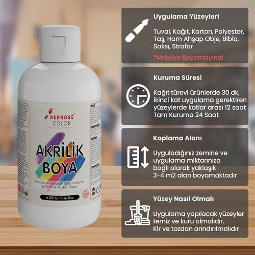 Alternative view of Koyu Yeşil Akrilik Boya 250 gr