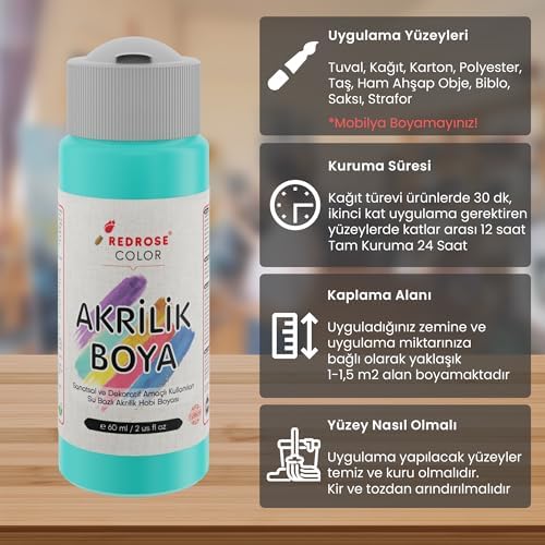 Alternative view of Turkuaz Akrilik Boya 60 ml